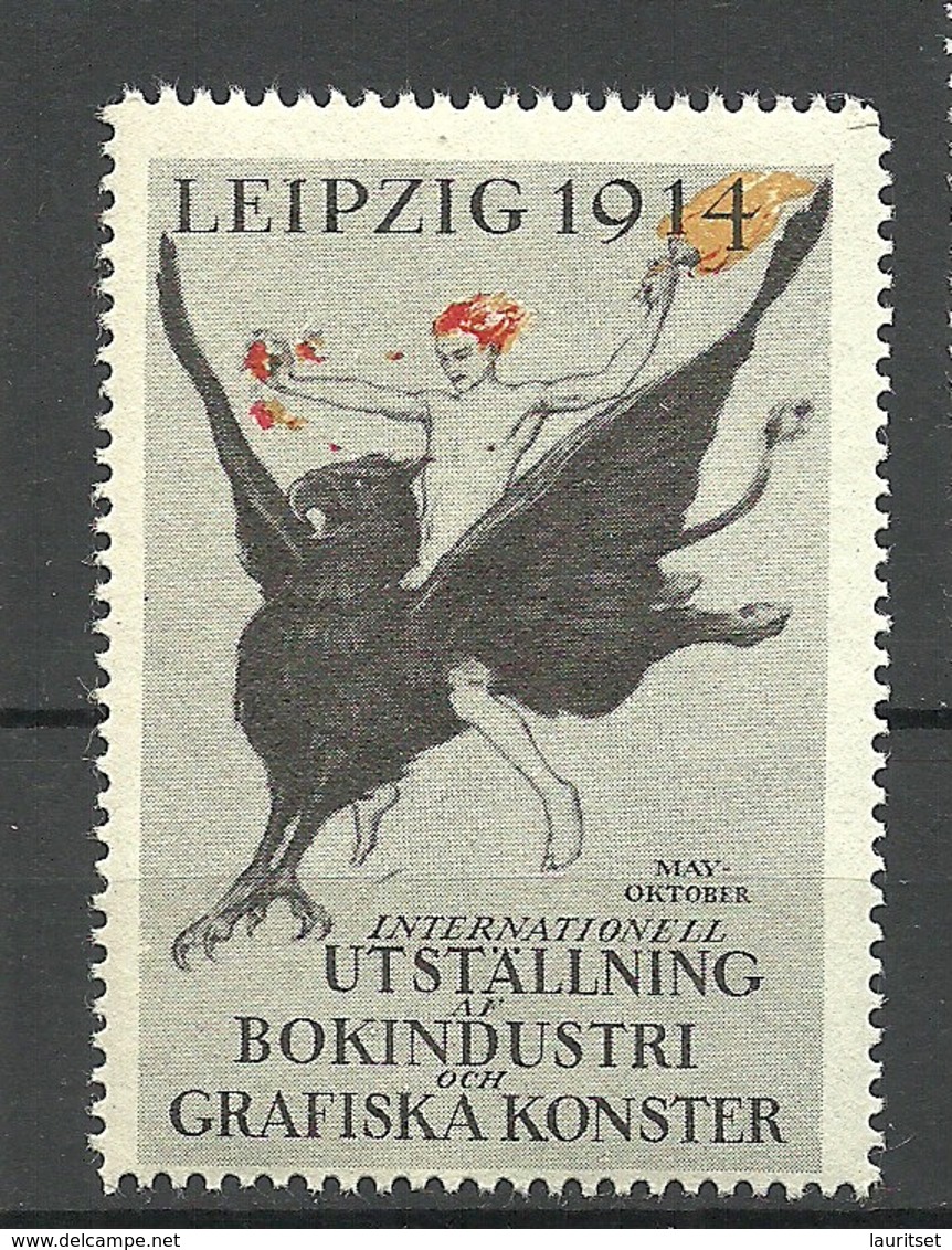 Deutschland 1914 Reklamemarke Exhibition Of The Book Industrie & Graphic Arts In Leipzig MNH - Cinderellas