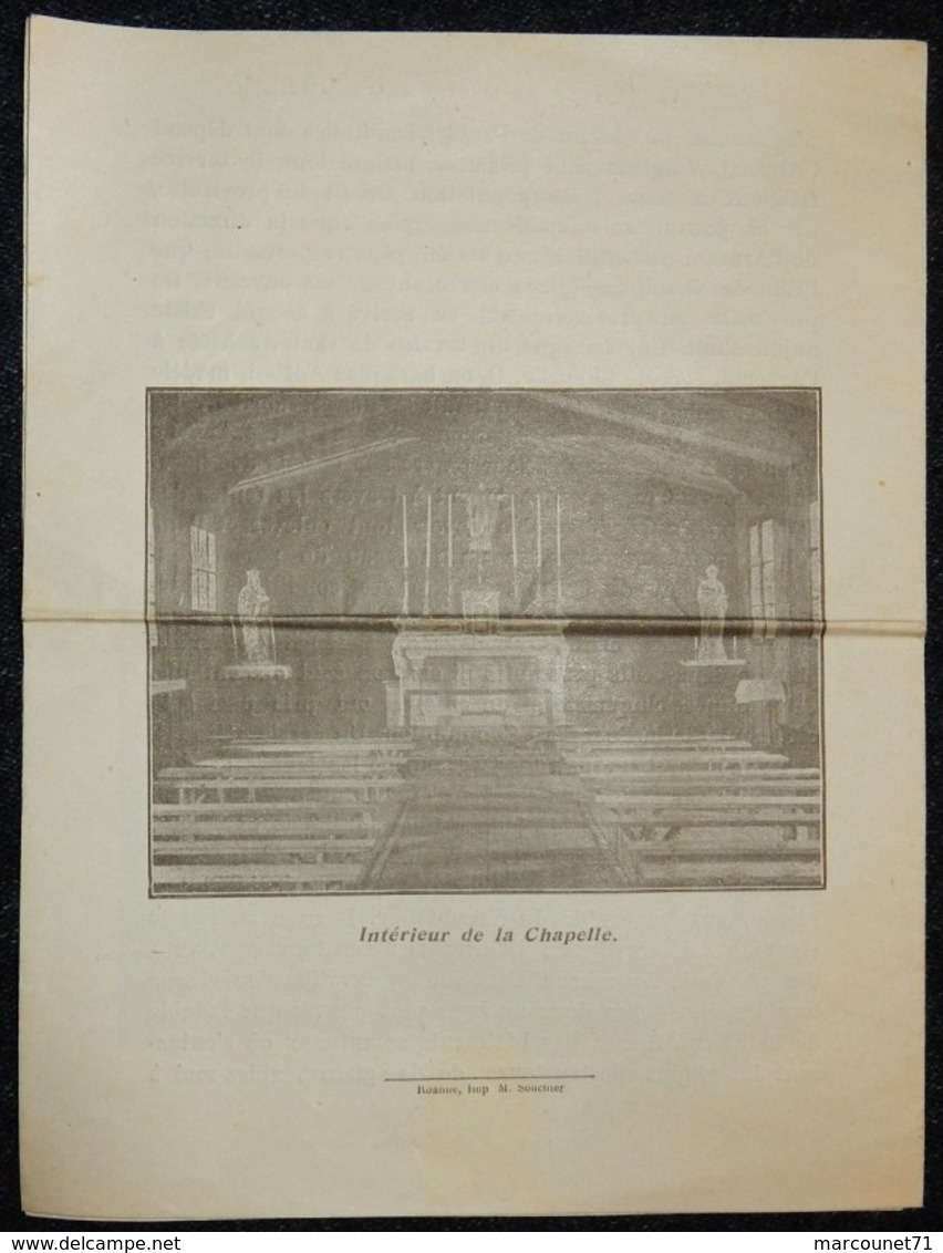 RARE ET ANCIEN DOCUMENT CHAPELLE ARSENAL DE ROANNE DIOCESE DE LYON CITÉ OUVRIERE - Documents Historiques