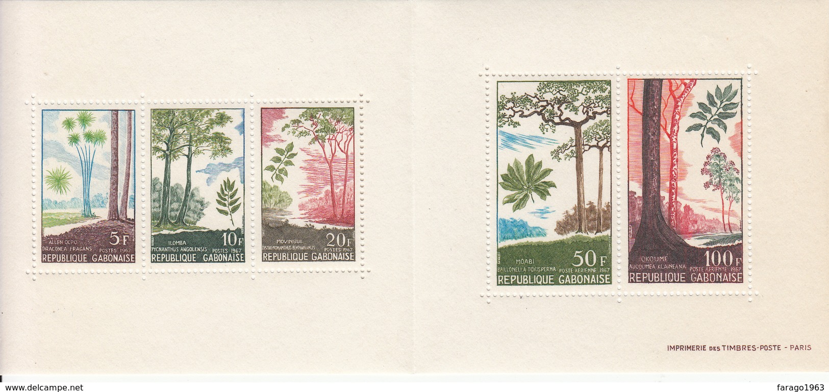 1967 Gabon Trees Forests Conservation Eco Booklet Carnet Complete  MNH - Gabun (1960-...)