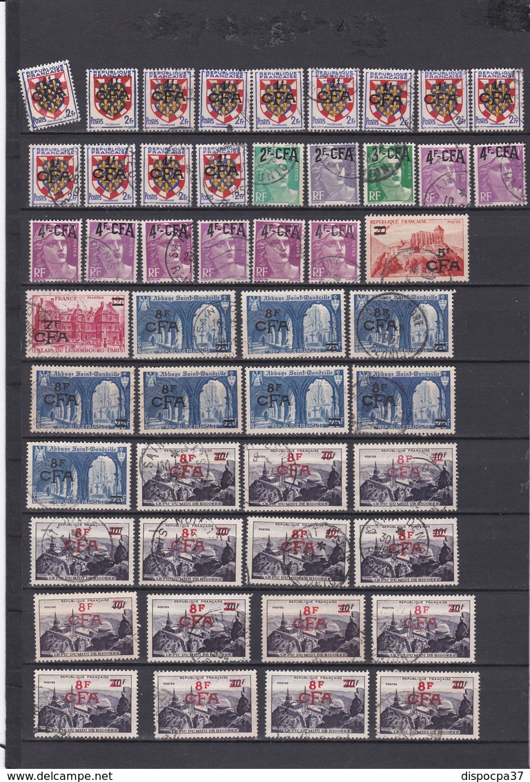 VRAC  DE 473 TIMBRES - FRANCE / REUNION -  Oblitérés - Scans 11 Pages- COTE TOTALE =350€ à 10% De La Cote - Mezclas (max 999 Sellos)