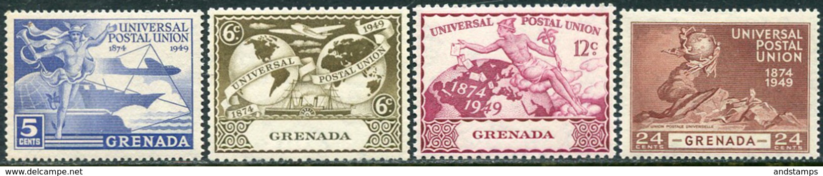 Grenada 1949. Michel #139/42 VF/MNH. 75 Years Universal Postal Union (UPU) (Ts15) - Grenada (...-1974)