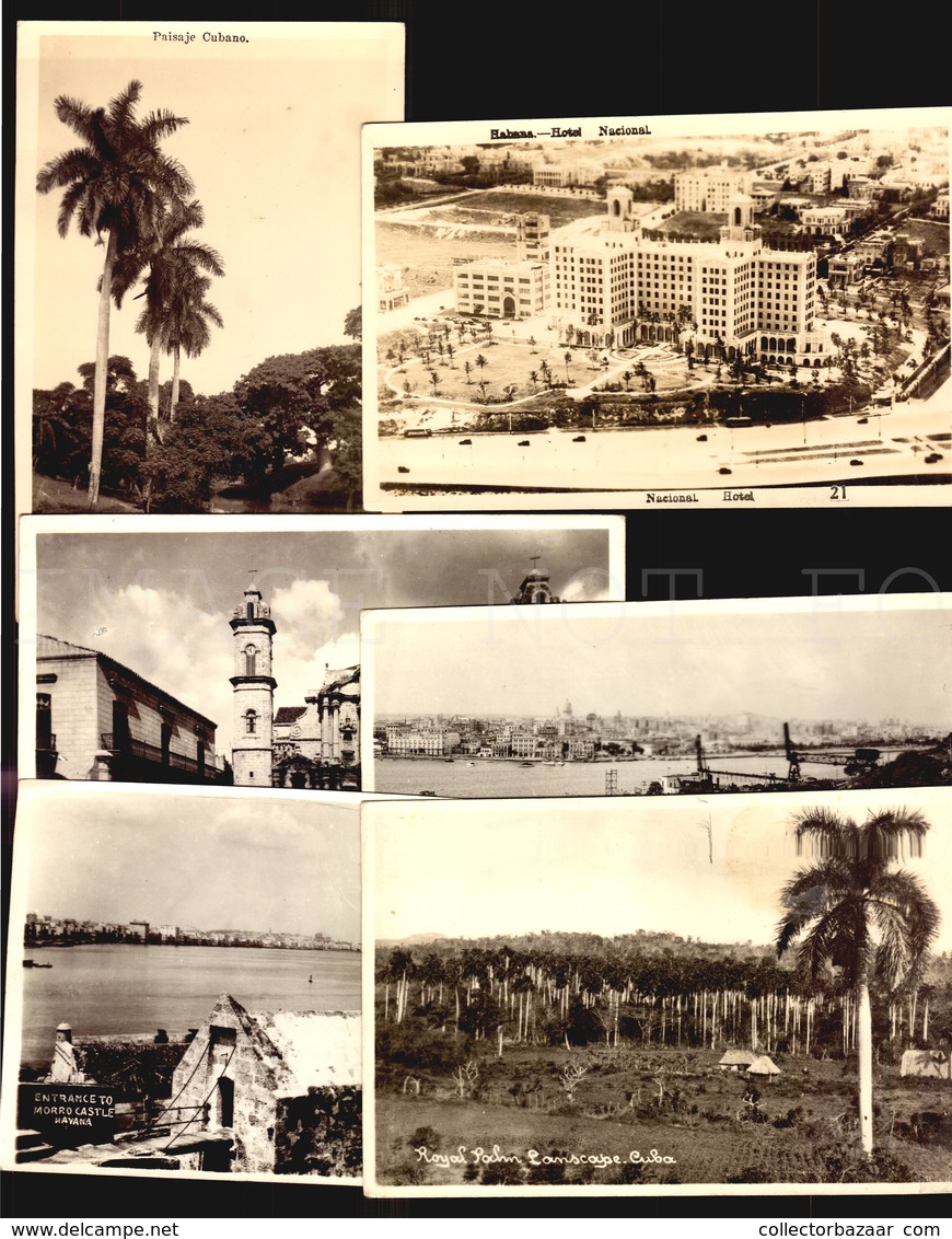 6 real photo postcards - postales muy antiguas  uba (W5_213)