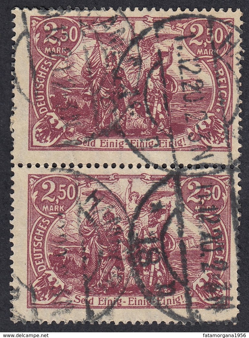 REICH GERMANIA - ALLEMAGNE -  1920 - Serie Completa Obliterata Yvert 112/115 In Coppie Unite Fra Loro - Usati