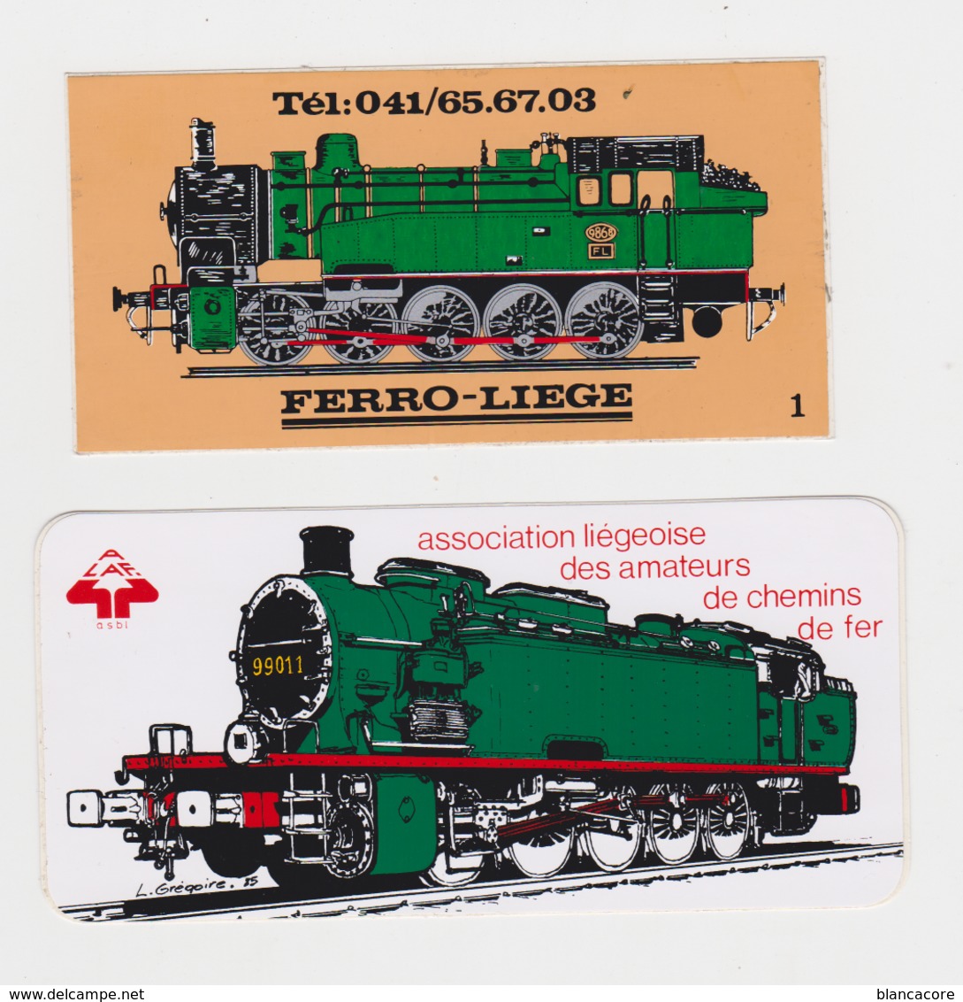 3 STICKERS AUTOCOLLANT Chemins De Fer  LIEGE OURTHE AMBLEVE   Train Locomotive - Chemin De Fer