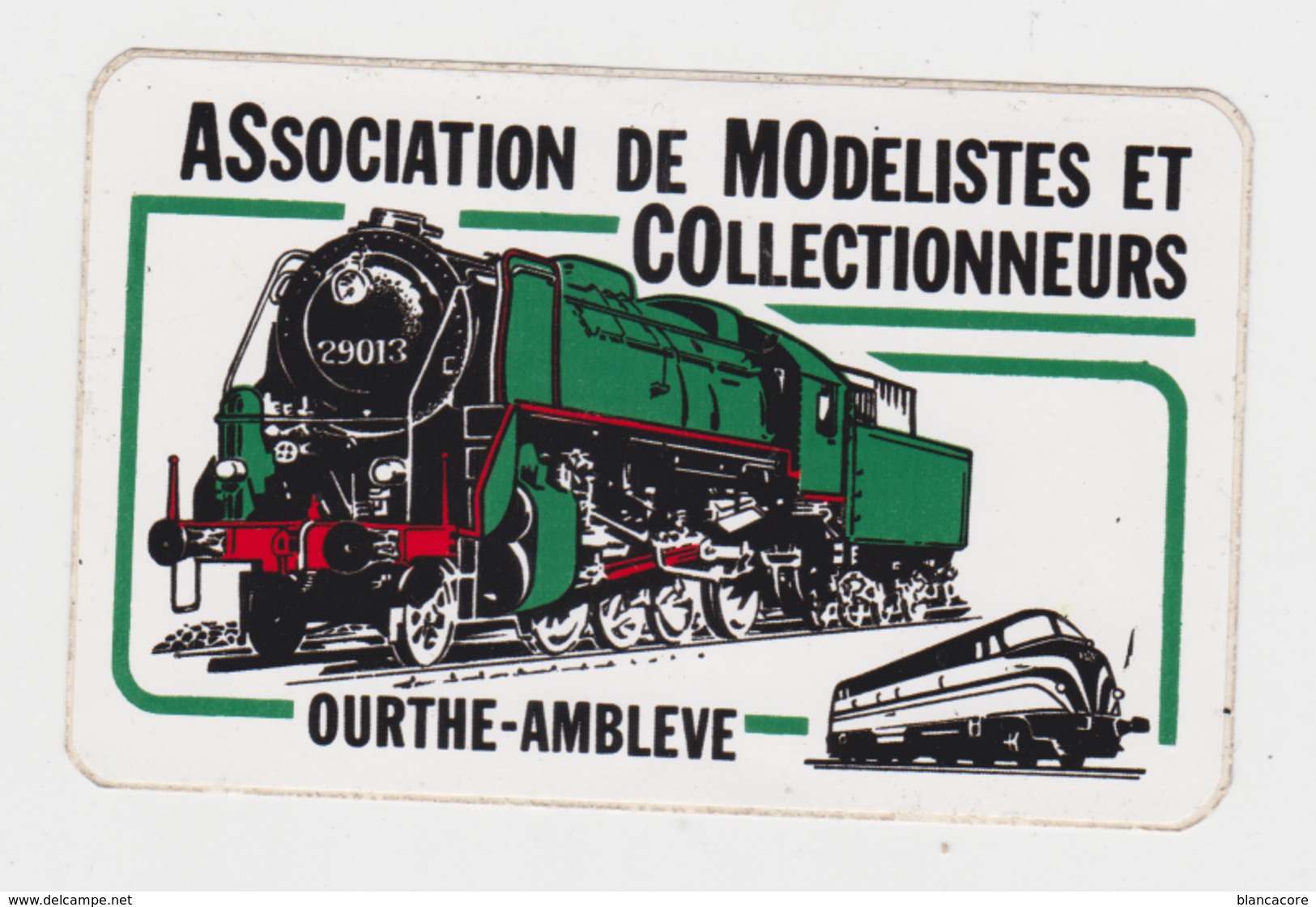 3 STICKERS AUTOCOLLANT Chemins De Fer  LIEGE OURTHE AMBLEVE   Train Locomotive - Chemin De Fer