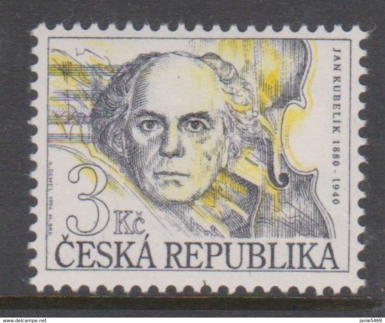 Czech Republic SG 38  1994 54th Death Anniversary Of Jan Kublik ,mint  Never Hinged - Unused Stamps