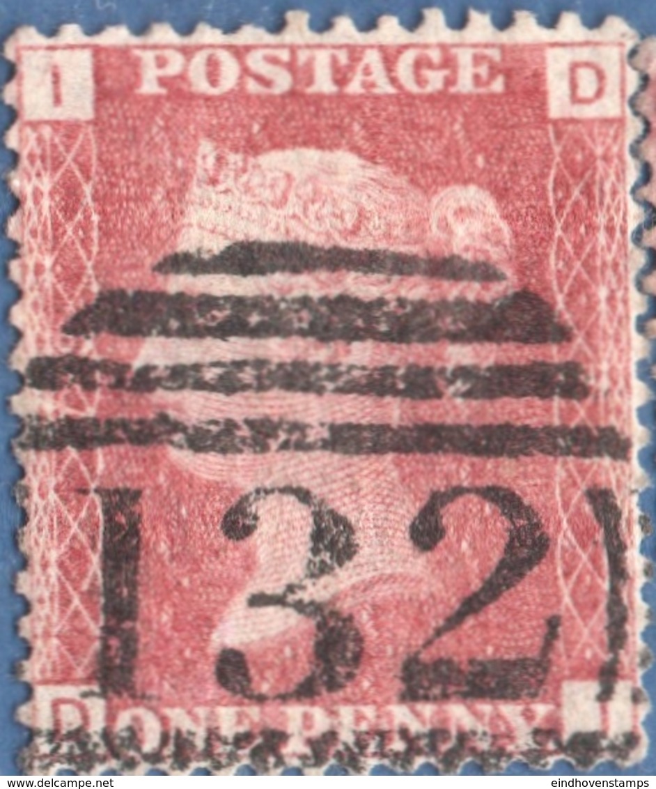 Great Britain 1864-1879 1d Penny Red Letters SF Cancelled 132 Brighton - Gebraucht