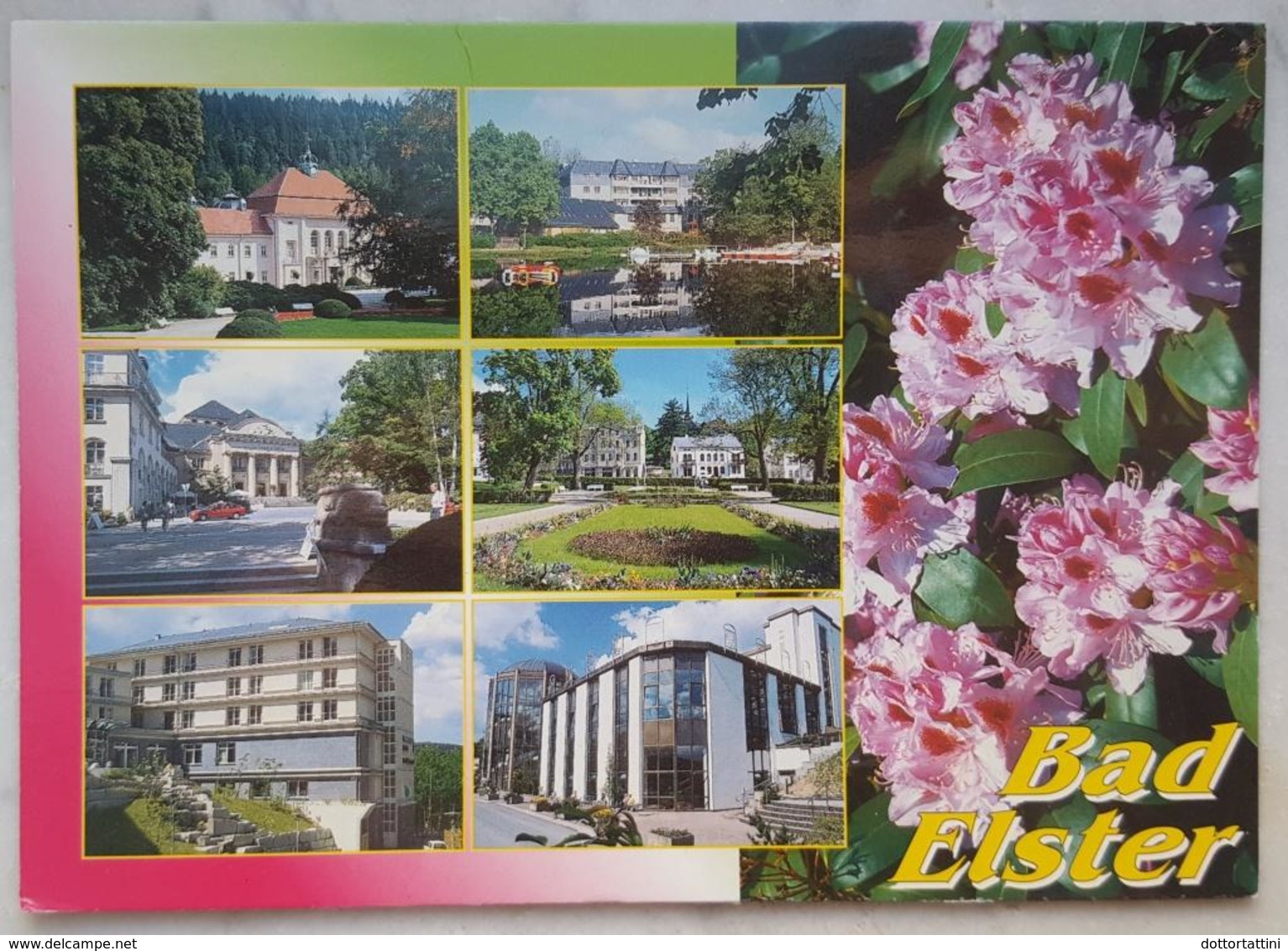 BAD ELSTER - Multiview - Albertbad - Rosengarten - Konig-Albert-Theater - Gondelteich M.Haus Am See - Scout Stamp Vg G2 - Bad Elster