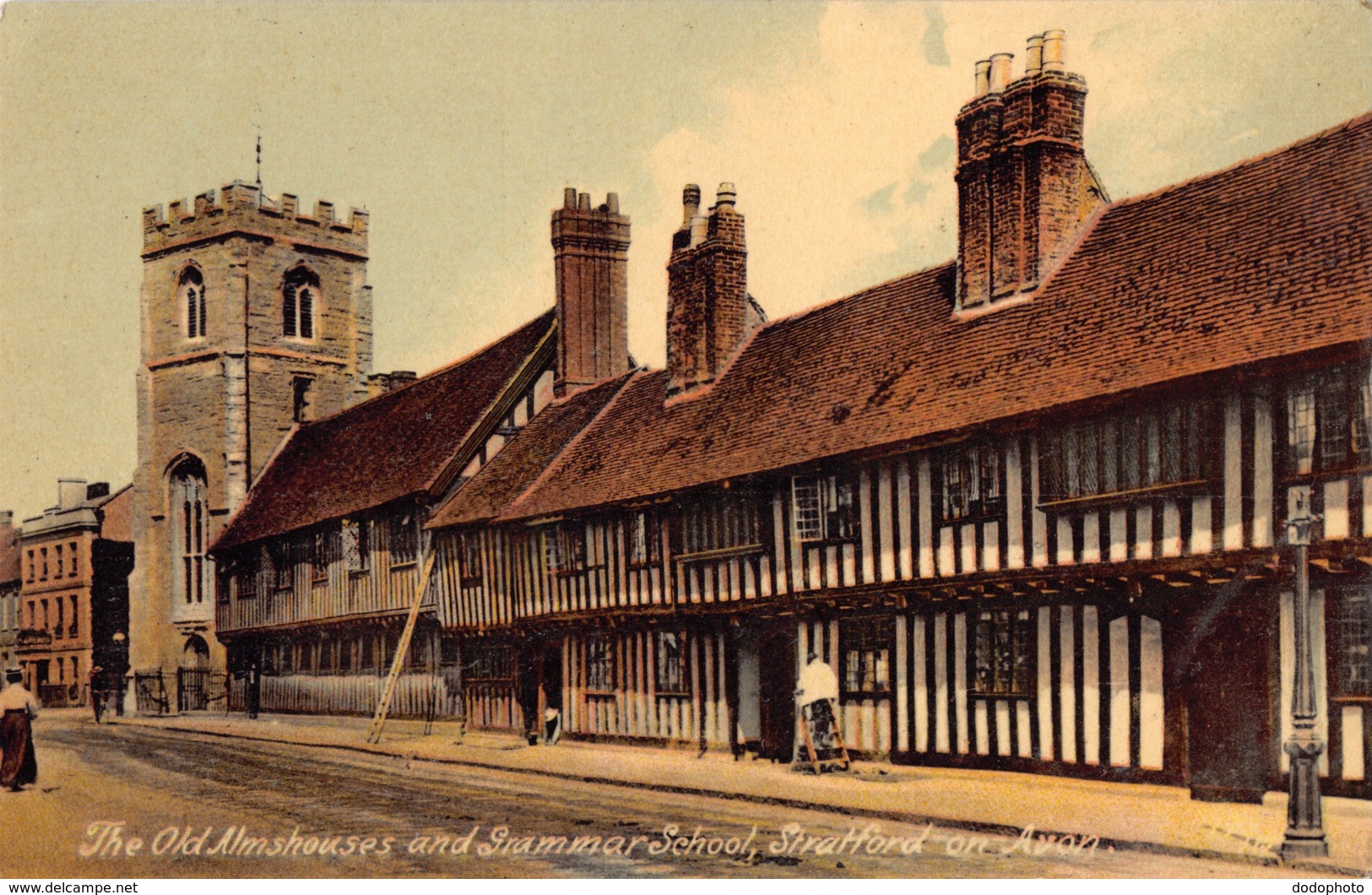 R180360 The Old Almhouses And Grammar School. Stratford On Avon. Knight - Mondo