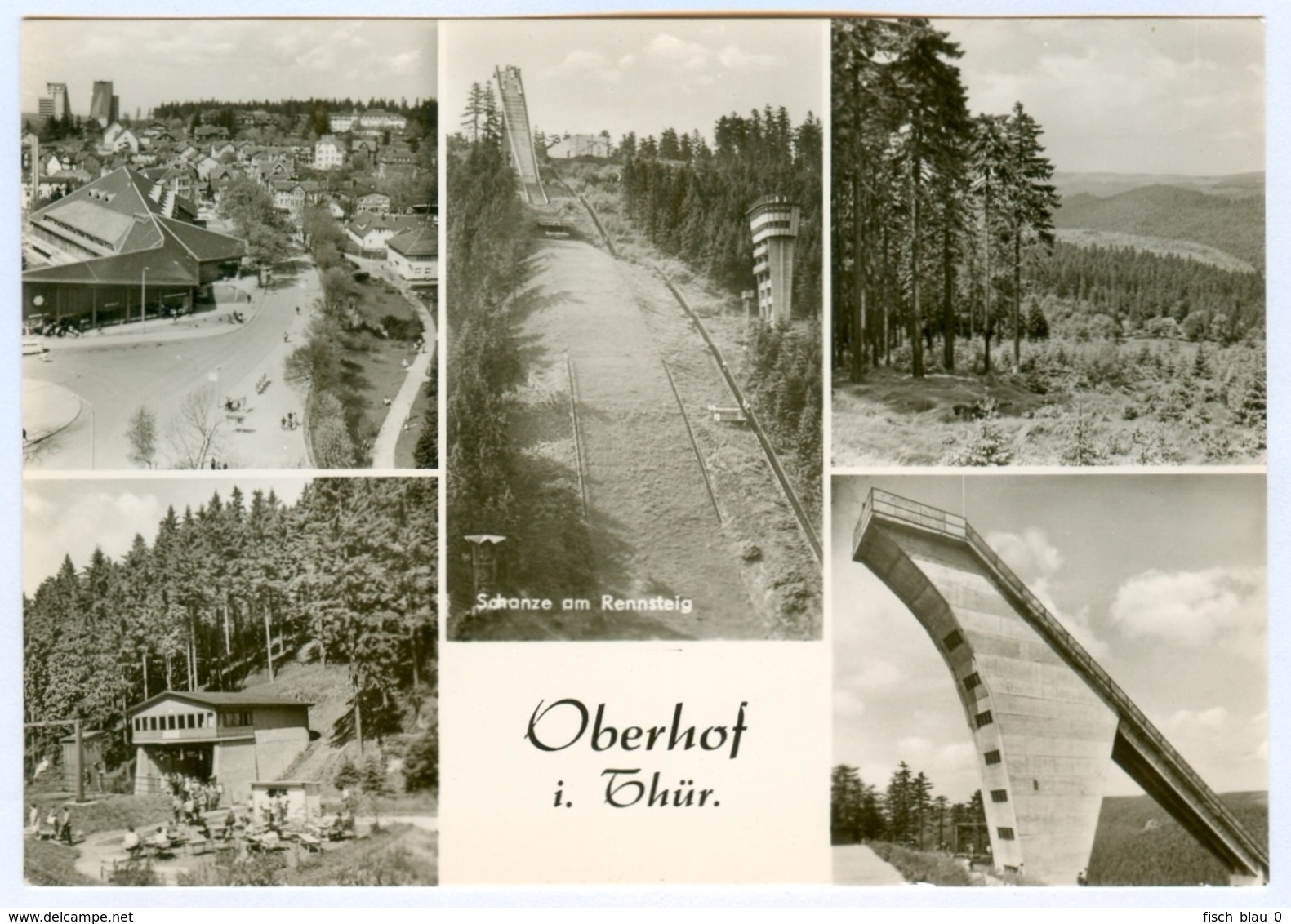 AK Skisprungschanze Am Rennsteig Kanzlersgrund Hans-Renner-Schanze Oberhof DDR - Wintersport