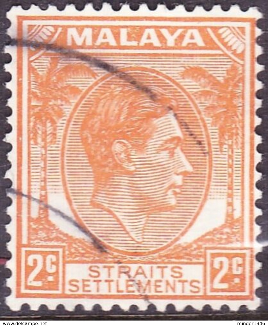 MALAYA STRAITS SETTLEMENTS 1941 KGVI 2 Cent Orange SG294 Used - Straits Settlements