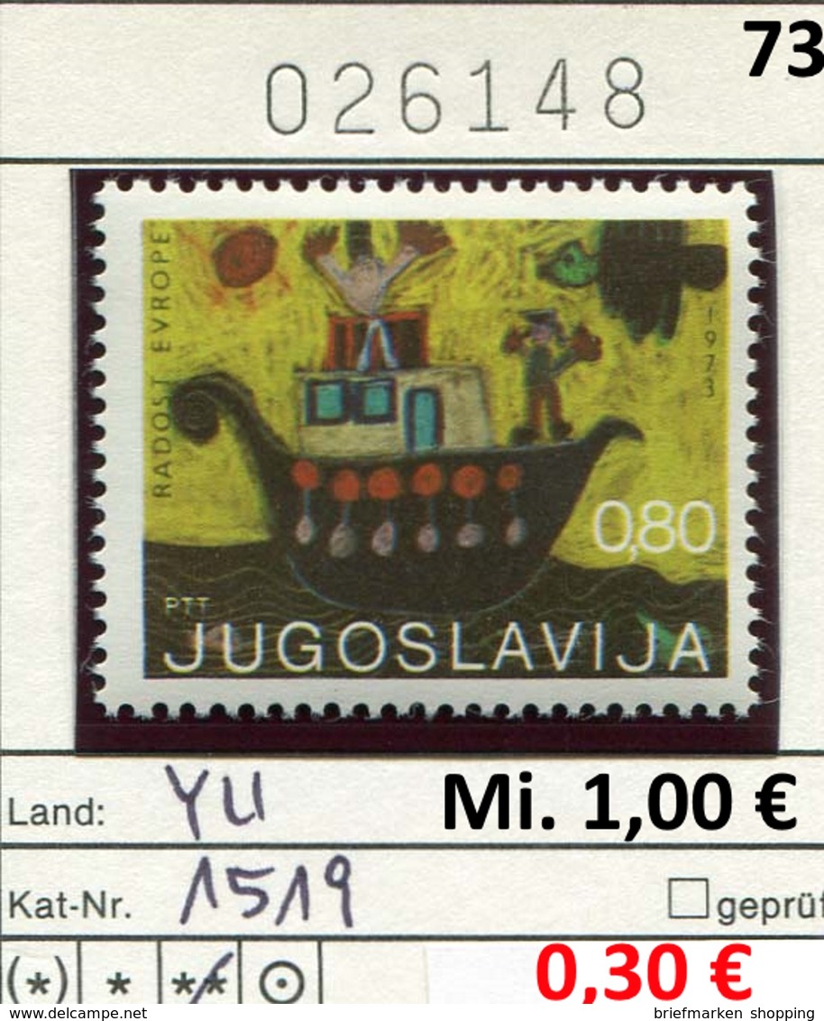 Jugoslawien - Yougoslavie - Jugoslavija - Michel 1519 - ** Mnh Neuf Postfris - Ungebraucht