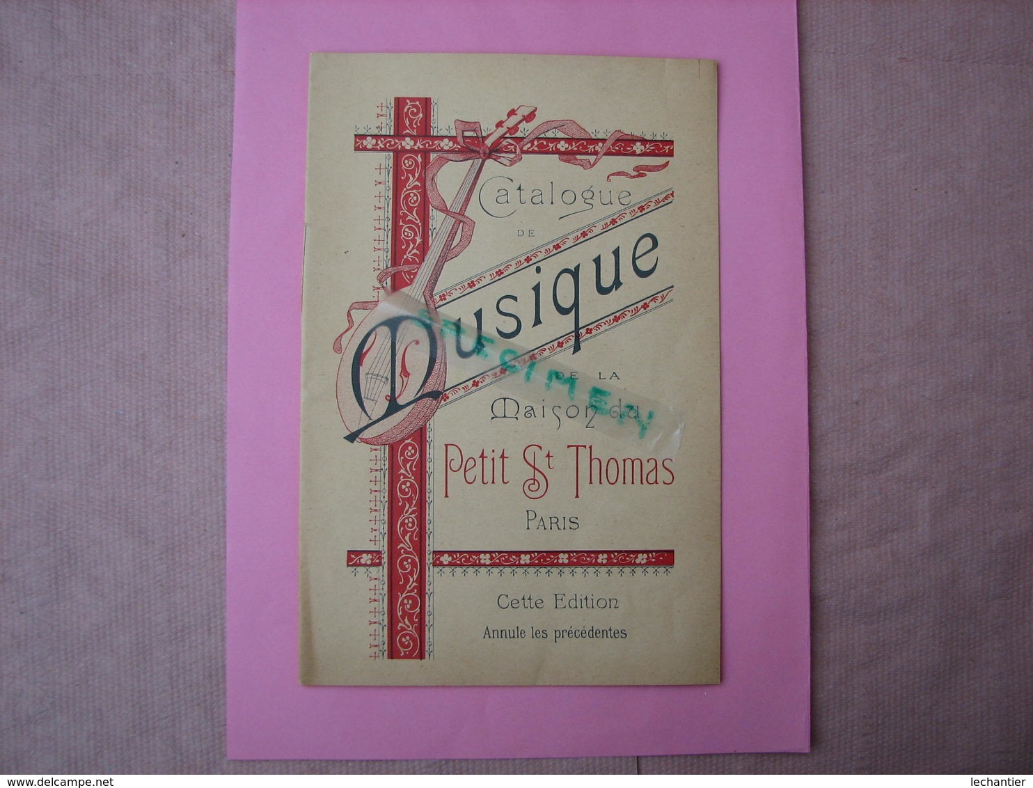 Catalogue MUSIQUE De La Maison Du Petit St. Thomas 16 Pages 16X24 Etat Neuf ( Vers 1910/1920) - Musique