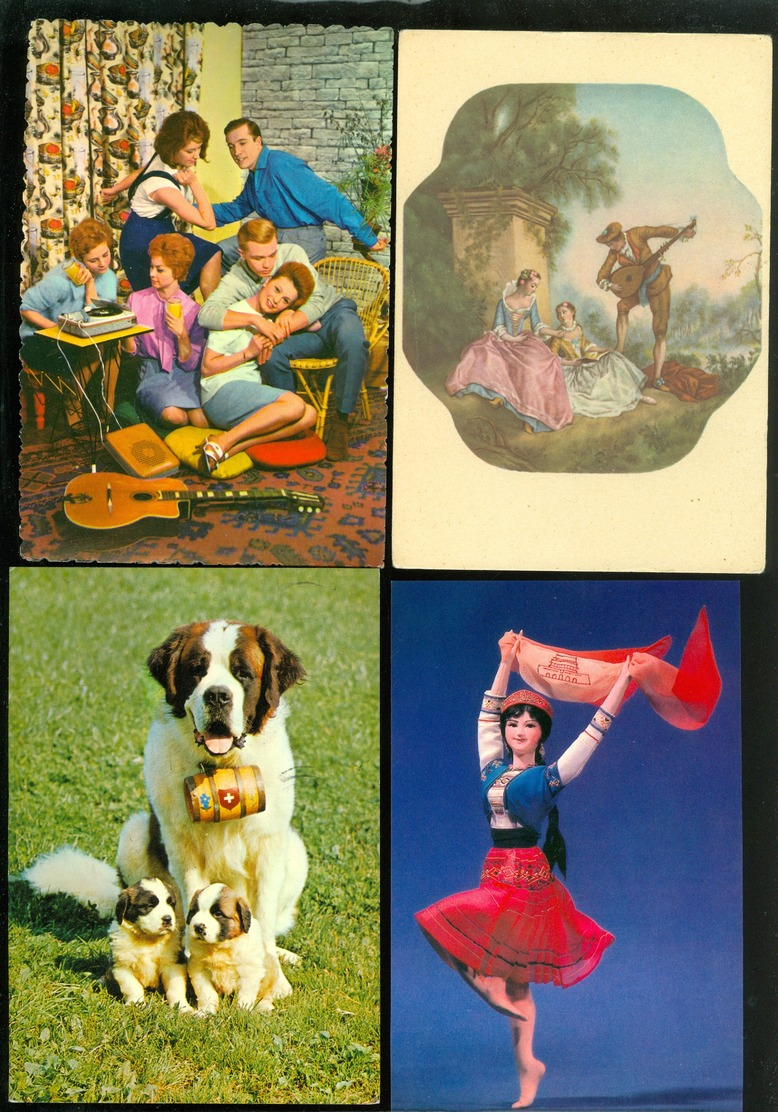 Beau Lot De 60 Cartes Postales De Fantaisie Grand Format  Mooi Lot Van 60 Postakaarten Van Fantasie Groot Formaat - 5 - 99 Cartes