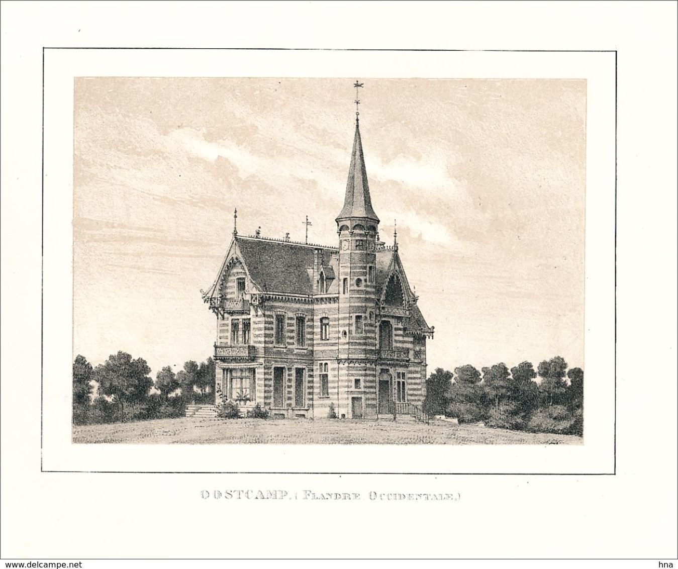 Vue Du Château D'Oostcamp En 1878 - Prints & Engravings