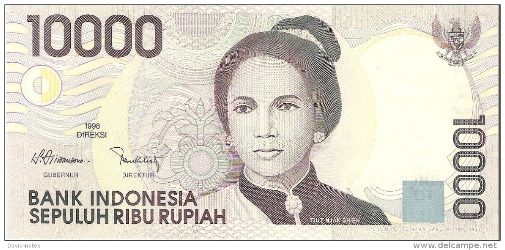 Indonesia - Pick 137 - 10.000 (10000) Rupiah 1998 - 1999 - Unc - Indonésie