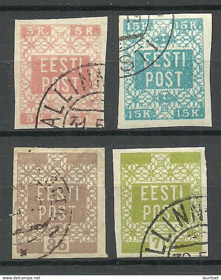 ESTLAND ESTONIA 1918/1919 Michel 1 - 4 O - Estland