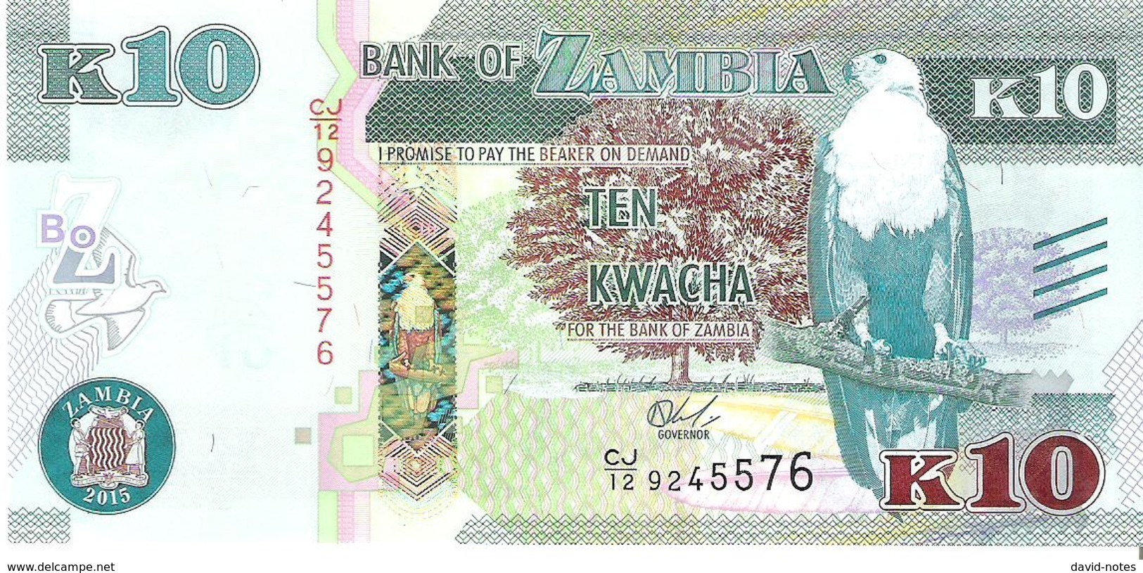 Zambia - Pick 58 - 10 Kwacha 2015 - Unc - Zambie