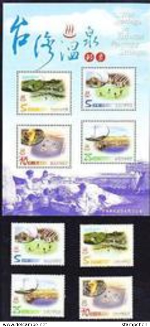 2003 Taiwan Hot Spring Stamps & S/s Seabed Lighthouse Bridge - Environment & Climate Protection