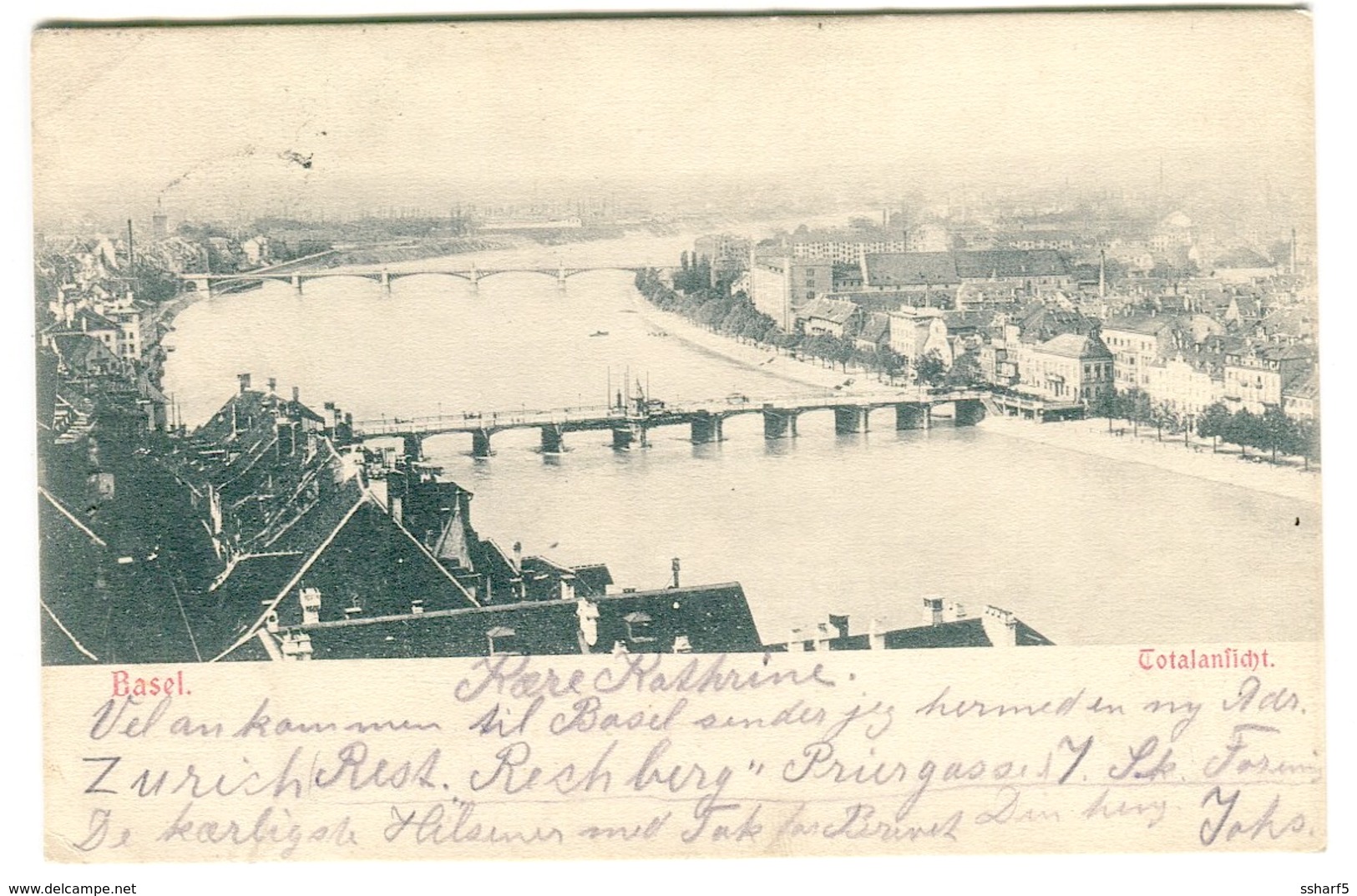 Basel - Totalansicht 1902 - Bâle