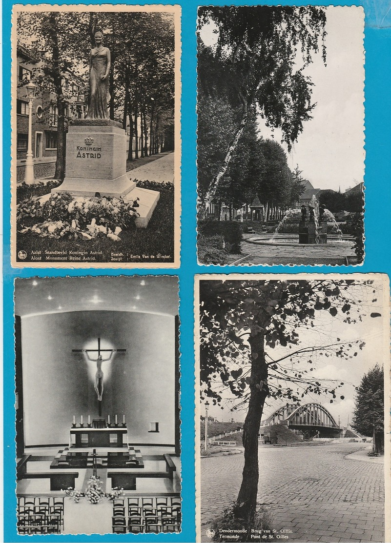 BELGIË Aalst, Dendermonde, Moerzeke, Lokeren, Boom,...., Lot van 60 postkaarten.