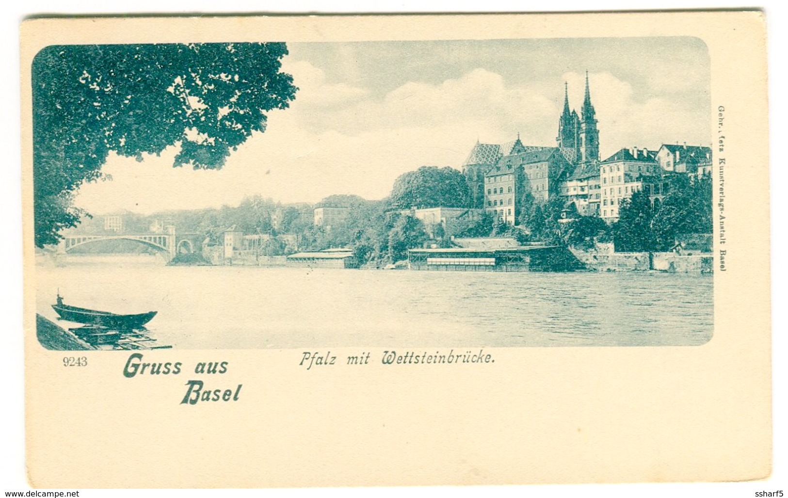 Basel - Pfalz Mit Wettsteinbrücke Gruss Aus Basel 9243 - Basel
