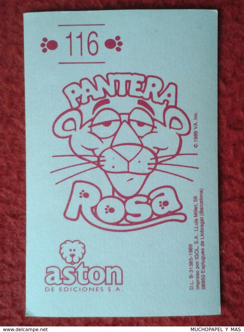 SPAIN 1989 CROMO OLD COLLECTIBLE CARD PEGATINA ADHESIVO STICKER LA PANTERA ROSA THE PINK PANTHER ASTON UNITED ARTISTS VE - Otros & Sin Clasificación