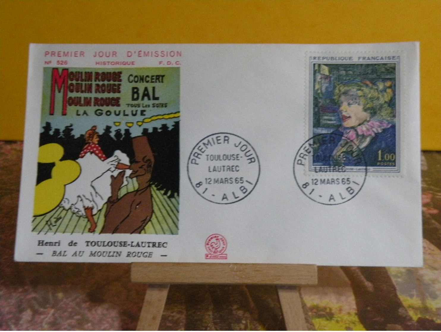 Toulouse Lautrec,bal Au Moulin Rouge - 81 Albi - 12.3.1965 FDC 1er Jour N°526 - Coté 10€ - 1960-1969