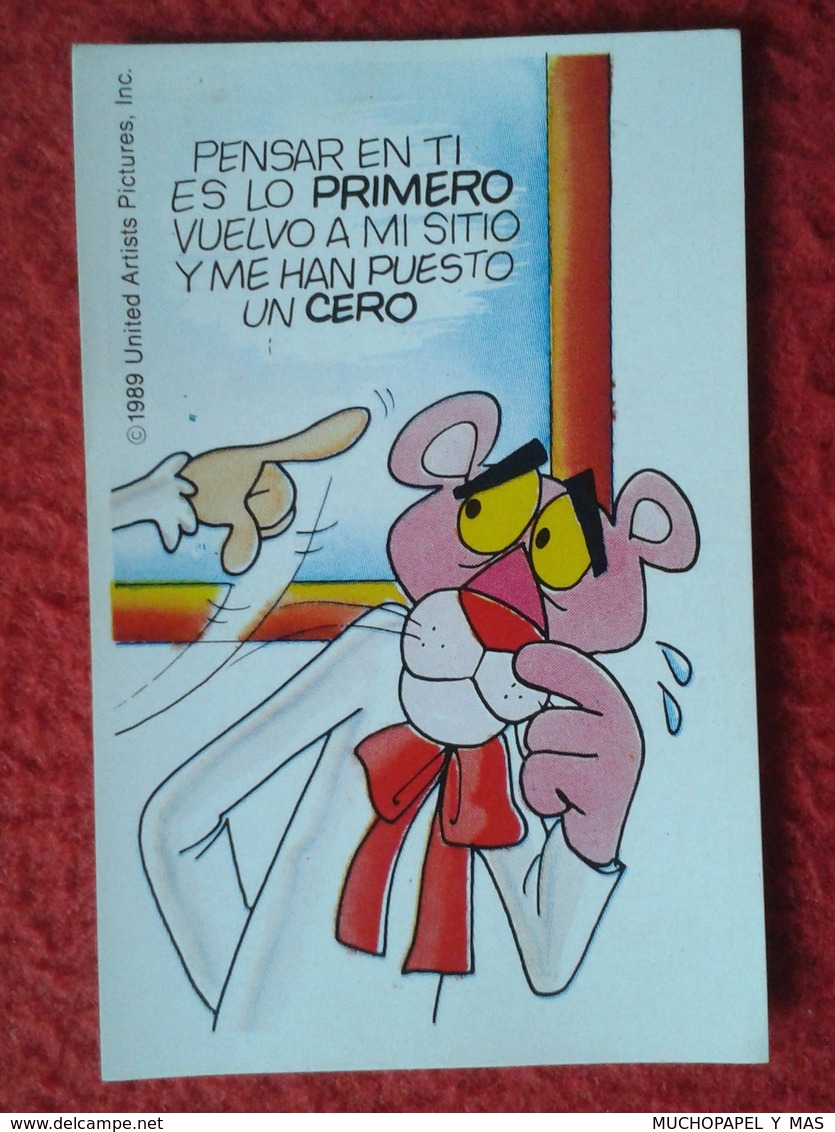 SPAIN 1989 CROMO OLD COLLECTIBLE CARD PEGATINA ADHESIVO STICKER LA PANTERA ROSA THE PINK PANTHER ASTON UNITED ARTISTS VE - Otros & Sin Clasificación