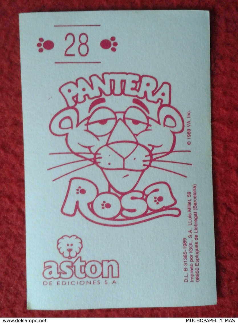 SPAIN 1989 CROMO OLD COLLECTIBLE CARD PEGATINA ADHESIVO STICKER LA PANTERA ROSA THE PINK PANTHER ASTON UNITED ARTISTS VE - Otros & Sin Clasificación