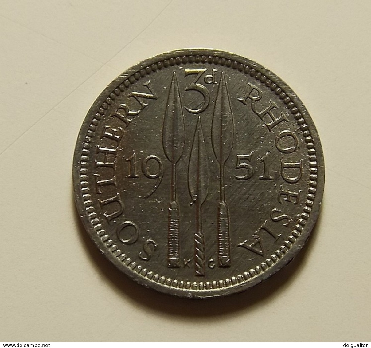 Southern Rhodesia 3 Pence 1951 Varnished - Rhodésie