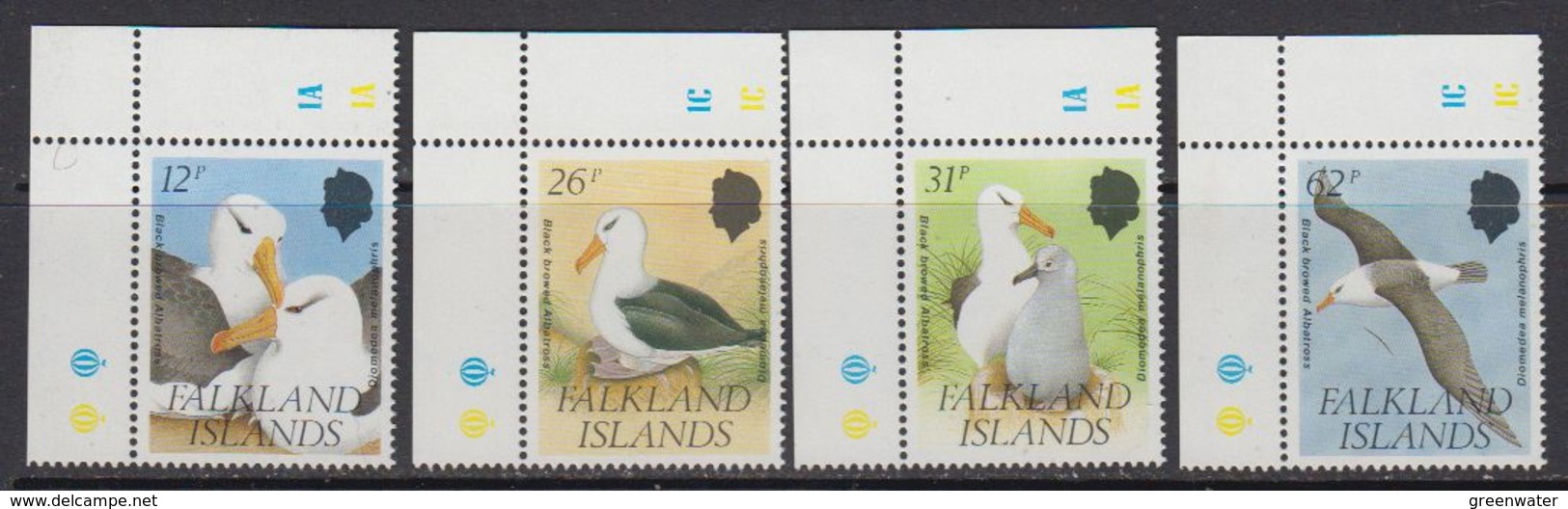 Falkland Islands 1990 Black Browed Albatross 4v (corners) ** Mnh (41764B) - Falklandeilanden