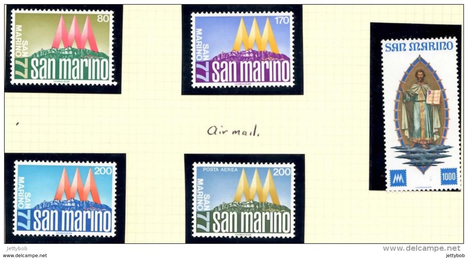 SAN MARINO 1977 International Stamp Exhibition Complete Set Of 5 Stamps Unmounted Mint - Unused Stamps