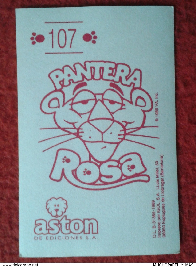 SPAIN 1989 CROMO OLD COLLECTIBLE CARD PEGATINA ADHESIVO STICKER LA PANTERA ROSA THE PINK PANTHER ASTON BEVERLY HILLS VER - Otros & Sin Clasificación