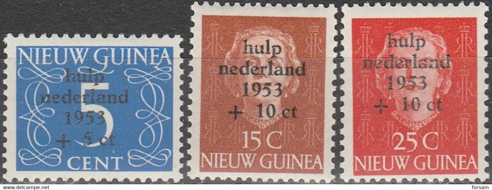 NETHERLANDS NEW GUINEA..1953..Michel # 22-24...MLH...MiCV - 45 Euro. - Netherlands New Guinea