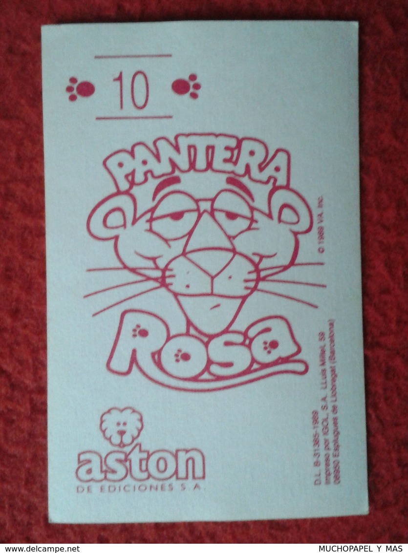 SPAIN 1989 CROMO OLD COLLECTIBLE CARD PEGATINA ADHESIVO STICKER LA PANTERA ROSA THE PINK PANTHER ASTON UNITED ARTISTS VE - Otros & Sin Clasificación