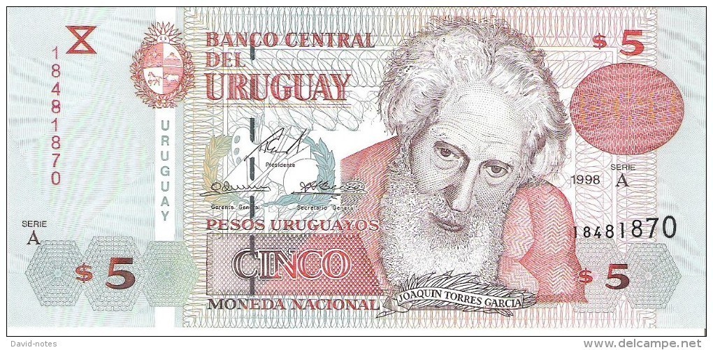 Uruguay  - Pick 80 - 5 Nuevos Pesos 1998 - Unc - Uruguay