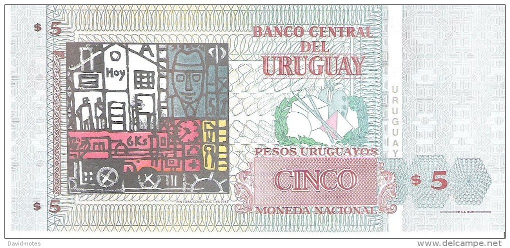 Uruguay  - Pick 80 - 5 Nuevos Pesos 1998 - Unc - Uruguay