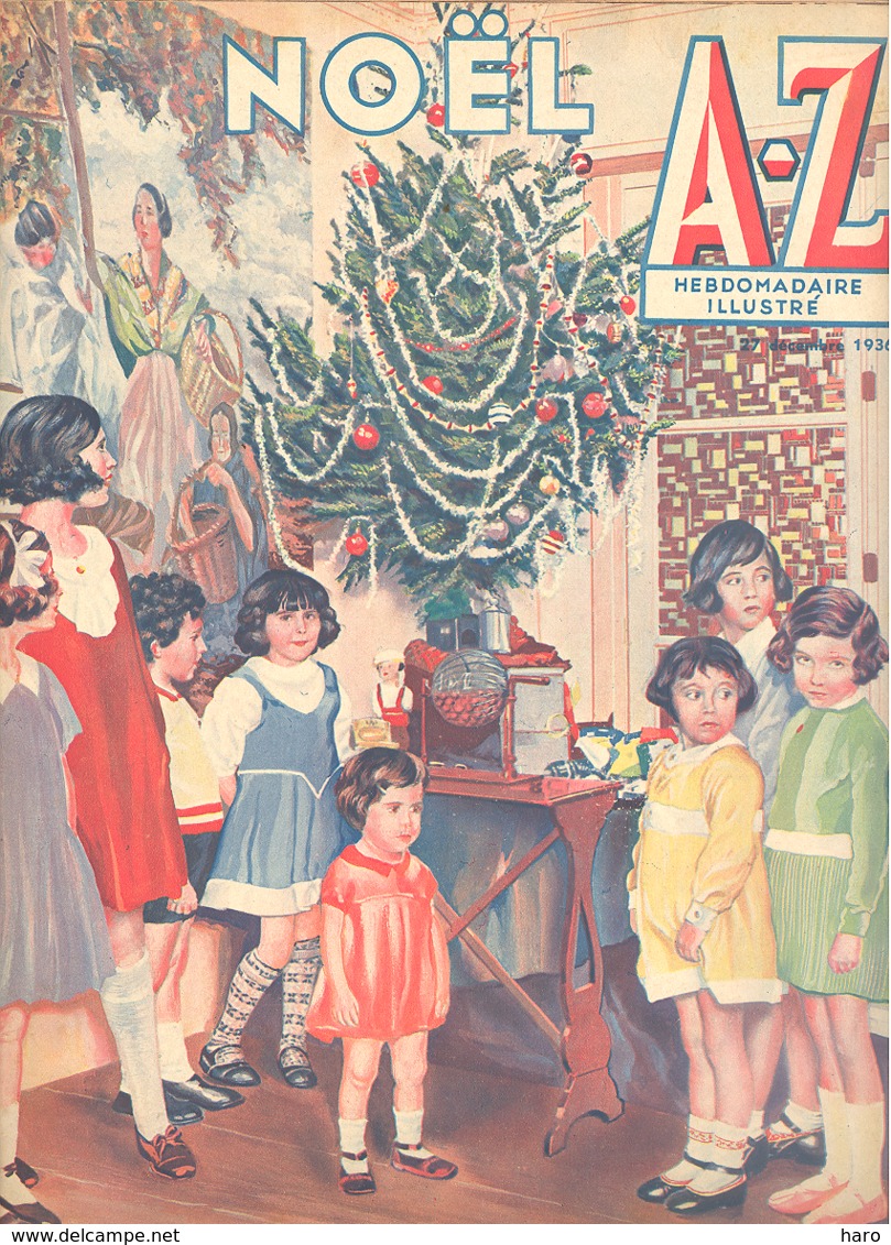 Revue AZ NOÊL 1936 - Détail Voir Descriptif -Espagne, Angleterre,Shirley Temple, Ski, Luxembourg  (aub) - 1900 - 1949