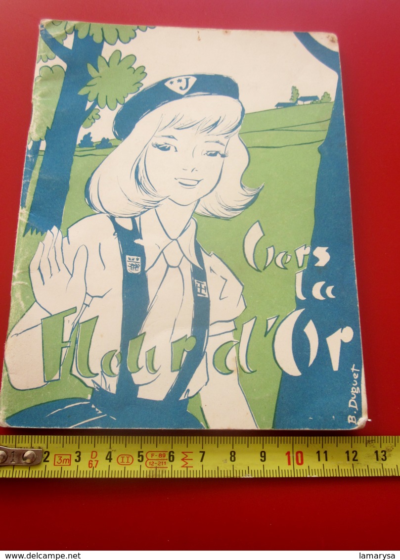 CARNET JEANNETTES Du 3é SENTIER SCOUT Scoutisme GUIDES DE FRANCE MONTMARTRE-SCOUTING JAMBOREE VERS LA FLEUR D'OR 1961 - Scouting