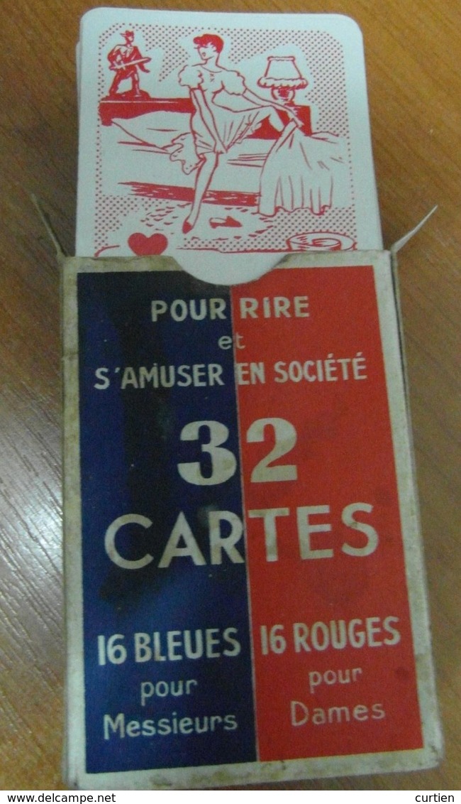 JEU De 32 CARTES  COQUINES . La Grivoise . 16 Questions + 16 Réponses . Voir 4 Photos . - 32 Kaarten