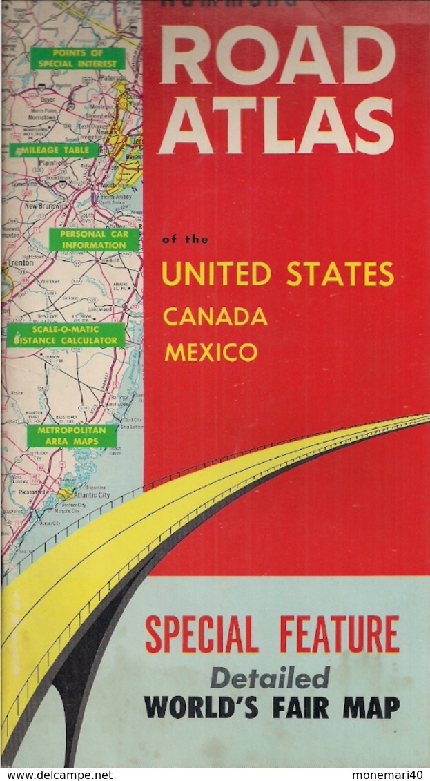 U.S.A. - CANADA - MEXICO (ROAD ATLAS) CARTES ROUTIÈRES - SPECIAL FEATURE - DETAILED WORLD'S FAIR MAP - HAMMOND. - Other & Unclassified