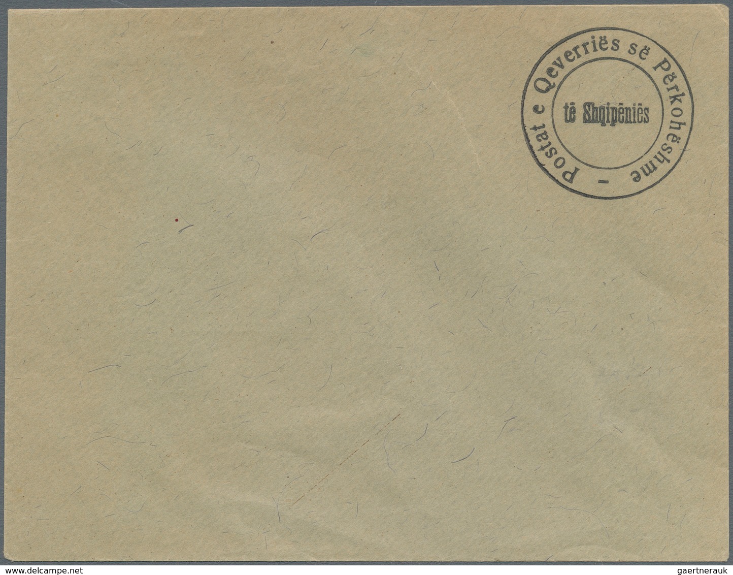 Albanien: 1913. Provisional Definitive. 1 Pia Black, HANDSTAMPED On Envelope, Without The Value Or C - Albanië