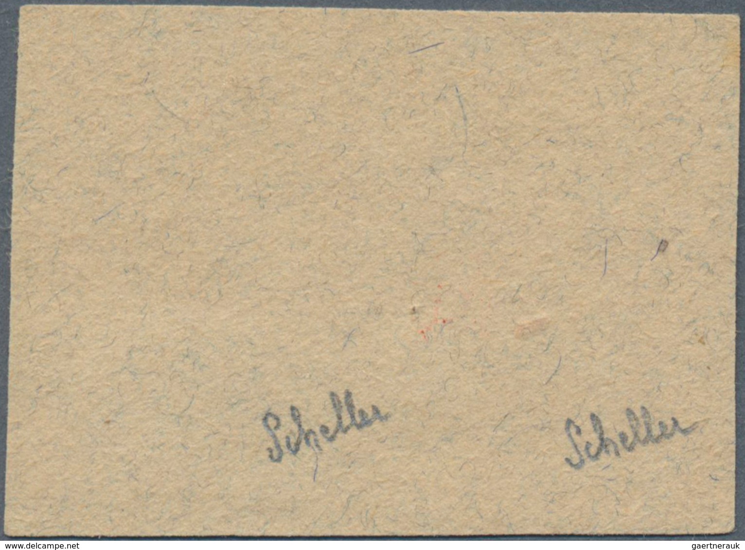 Albanien: Albania, 1913, 1 Piaster Blue Of Turkey Pair With RED (instead Of Normal Black) Handstamp - Albanie