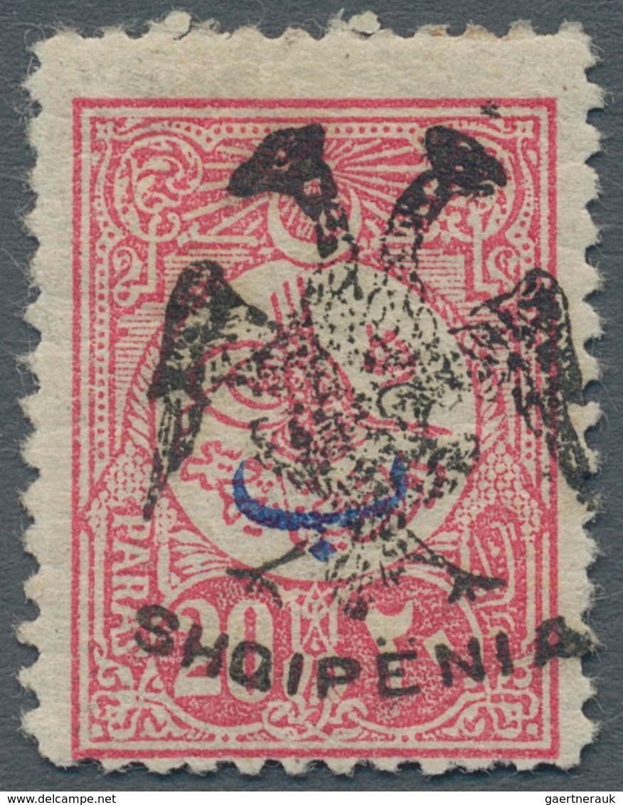 Albanien: 1913, Double Headed Eagle Overprints, 20pa. Rose "beyiye", Fresh Colour, Mint Original Gum - Albanien