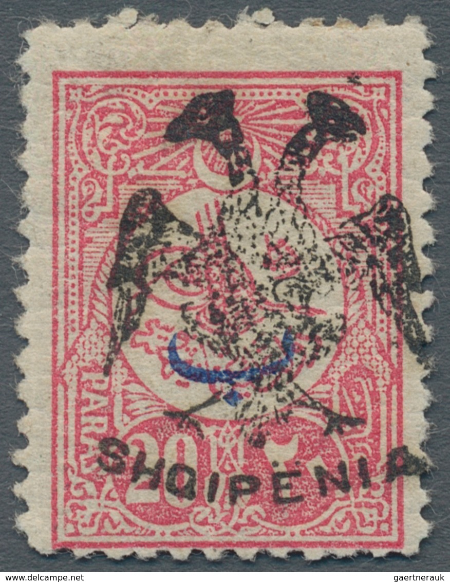 Albanien: 1913, Double Headed Eagle Overprints, 20pa. Rose "beyiye", Fresh Colour, Mint Original Gum - Albania