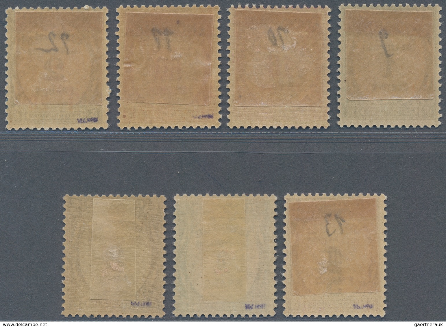 Andorra - Französische Post - Portomarken: 1931, 1 C - 5 Fr Postage Dues, 7 Different Values, VF MLH - Briefe U. Dokumente