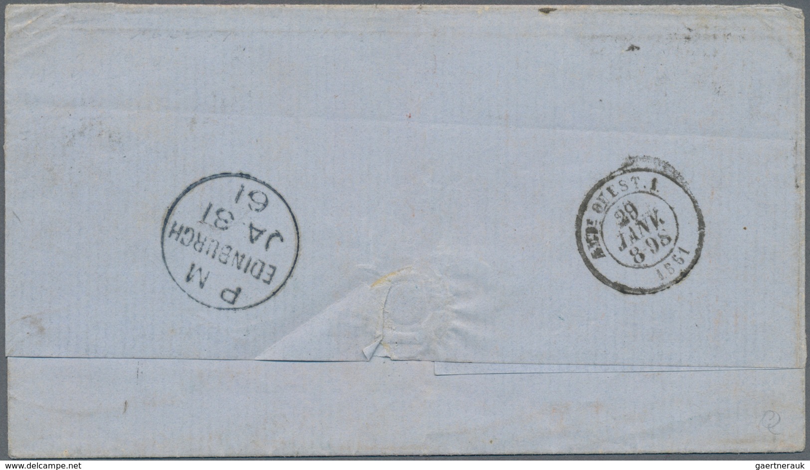 Belgien: 1861, 40 C Red On Letter From Anvers Adressed "Commander Of The Danish Brig... In Leith/Sco - Lettres & Documents