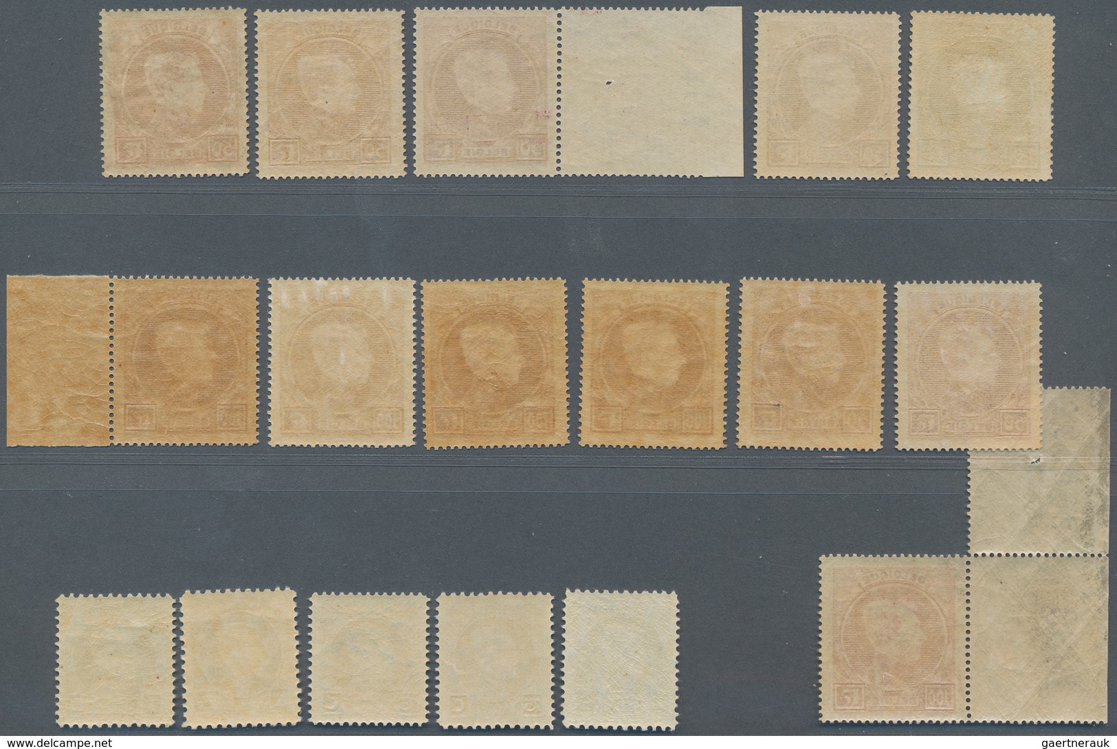 Belgien: 1921/1929, 'Montenez' Large Format 1929 20f., 50f.(6) And 100f.(4) Plus 1921-25 Small Forma - Lettres & Documents