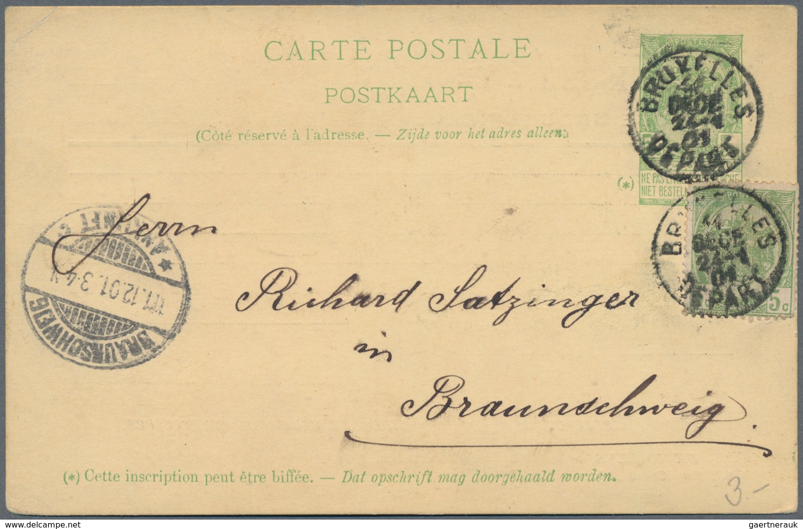 Belgien - Ganzsachen: 1888/1985 13 Preprinted Postal Stationery Cards And One Preprinted Postal Stat - Other & Unclassified